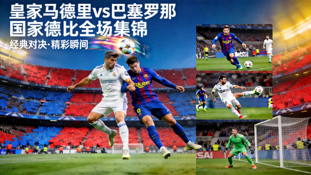 皇家马德里对阵巴塞罗那全场集锦封面图，西班牙国家德比精彩瞬间